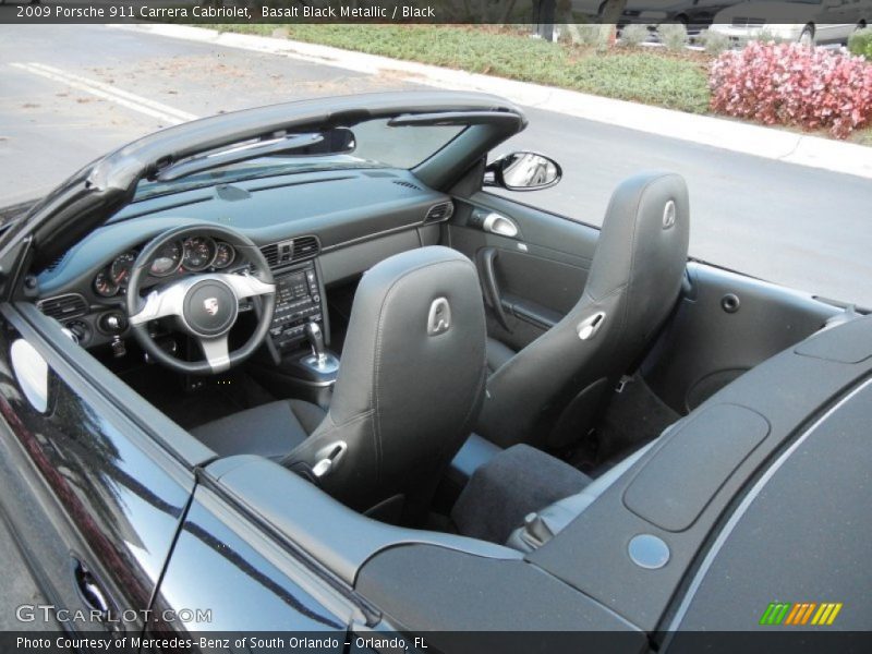 Basalt Black Metallic / Black 2009 Porsche 911 Carrera Cabriolet