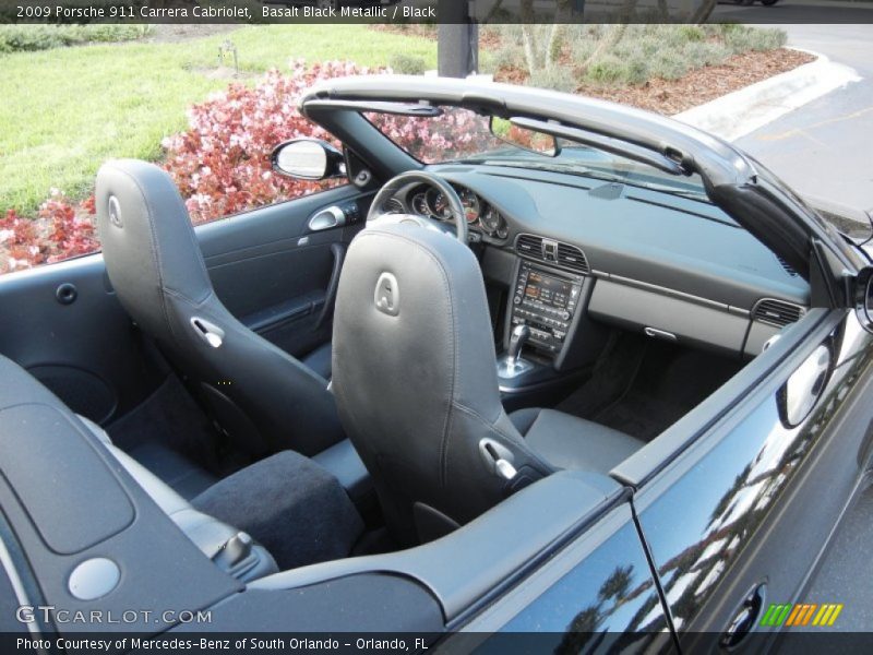 Basalt Black Metallic / Black 2009 Porsche 911 Carrera Cabriolet