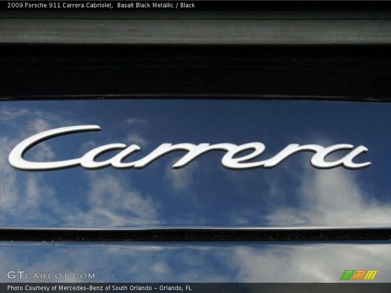 Basalt Black Metallic / Black 2009 Porsche 911 Carrera Cabriolet
