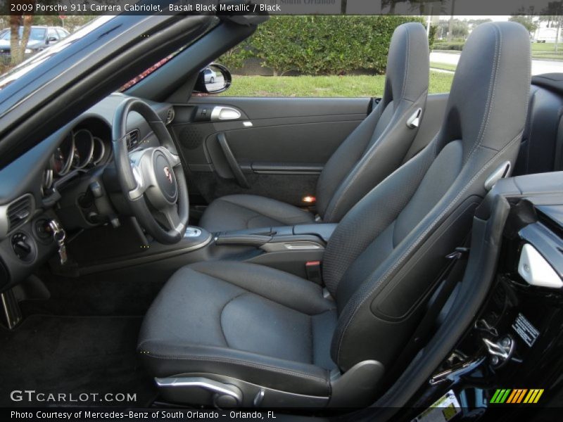 Basalt Black Metallic / Black 2009 Porsche 911 Carrera Cabriolet