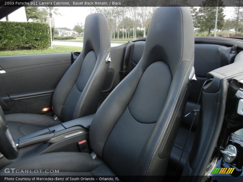 Basalt Black Metallic / Black 2009 Porsche 911 Carrera Cabriolet