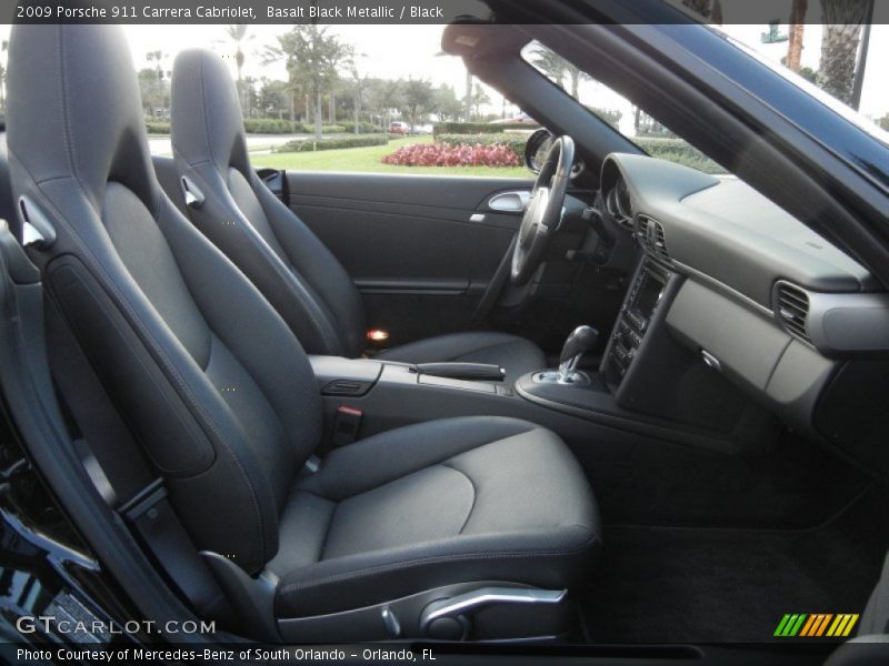Basalt Black Metallic / Black 2009 Porsche 911 Carrera Cabriolet