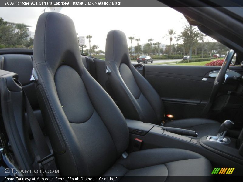 Basalt Black Metallic / Black 2009 Porsche 911 Carrera Cabriolet
