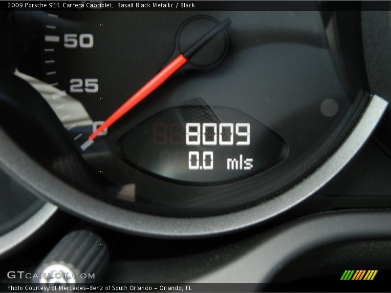Basalt Black Metallic / Black 2009 Porsche 911 Carrera Cabriolet