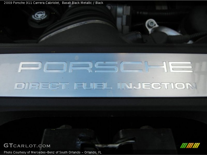 Basalt Black Metallic / Black 2009 Porsche 911 Carrera Cabriolet