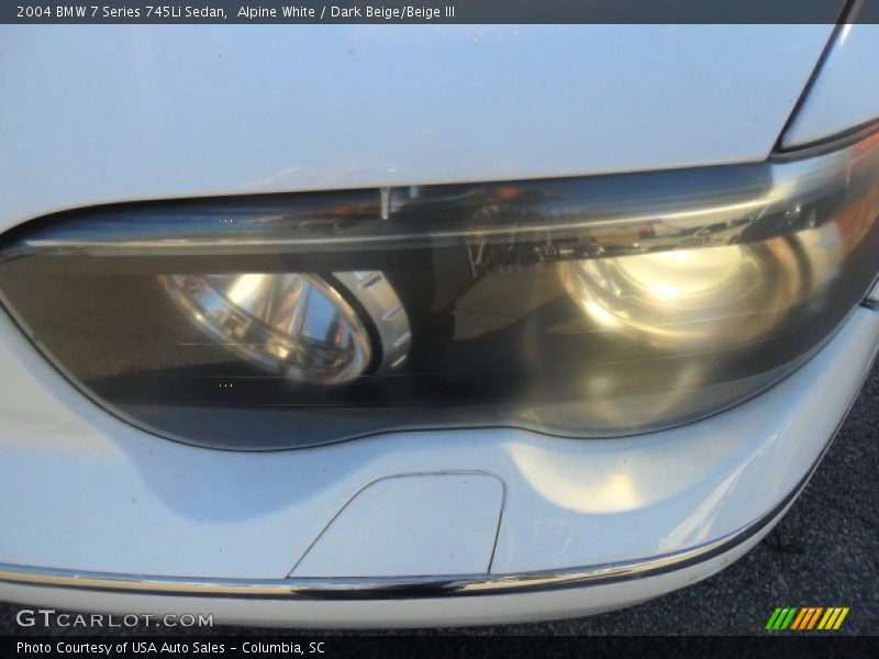 Alpine White / Dark Beige/Beige III 2004 BMW 7 Series 745Li Sedan