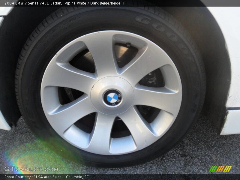 Alpine White / Dark Beige/Beige III 2004 BMW 7 Series 745Li Sedan