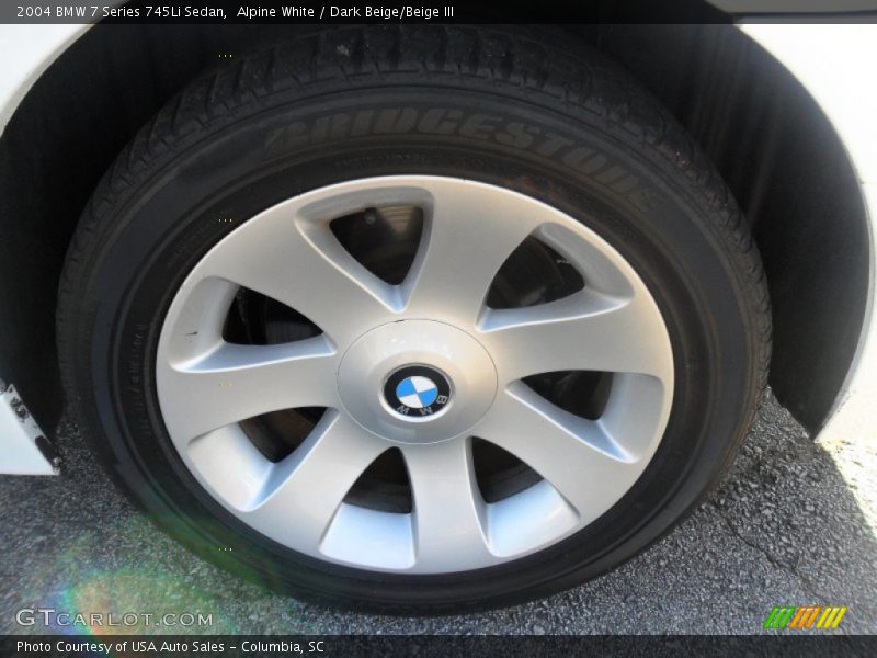 Alpine White / Dark Beige/Beige III 2004 BMW 7 Series 745Li Sedan