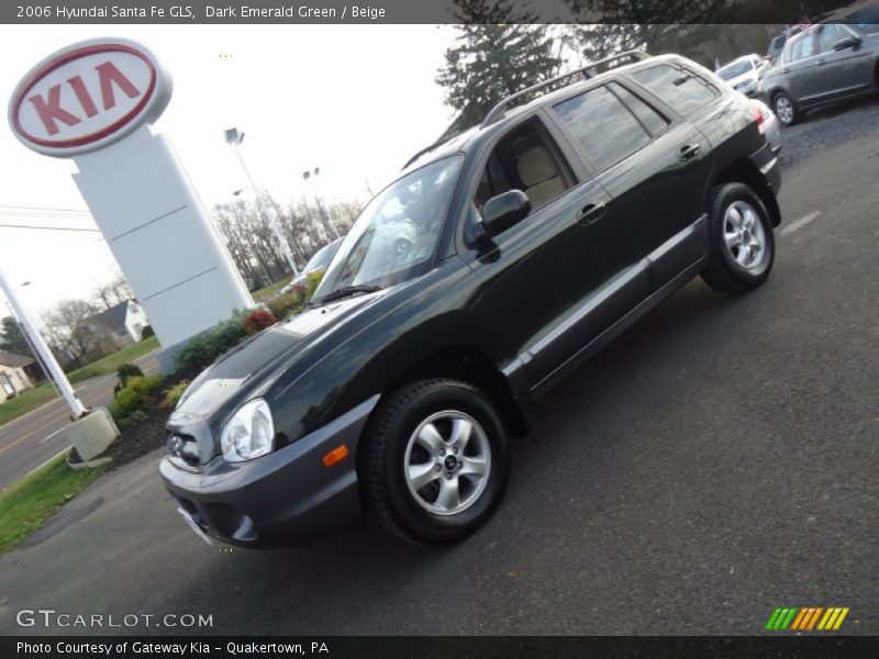 Dark Emerald Green / Beige 2006 Hyundai Santa Fe GLS