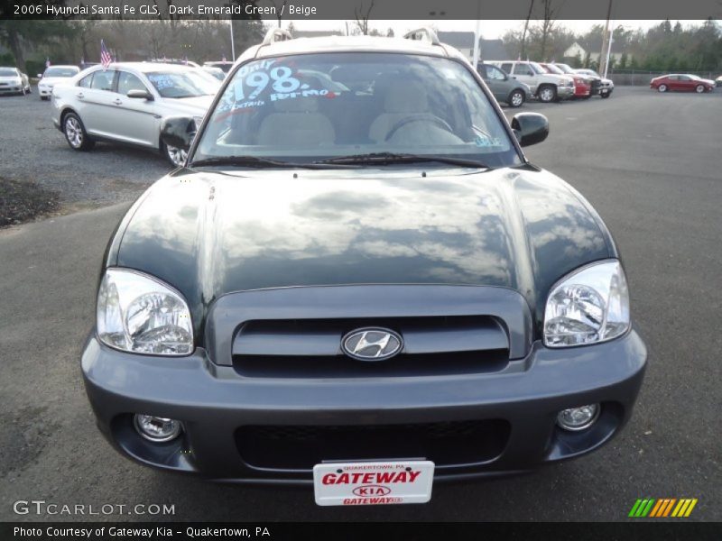 Dark Emerald Green / Beige 2006 Hyundai Santa Fe GLS