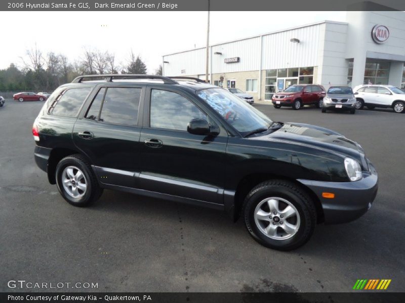 Dark Emerald Green / Beige 2006 Hyundai Santa Fe GLS