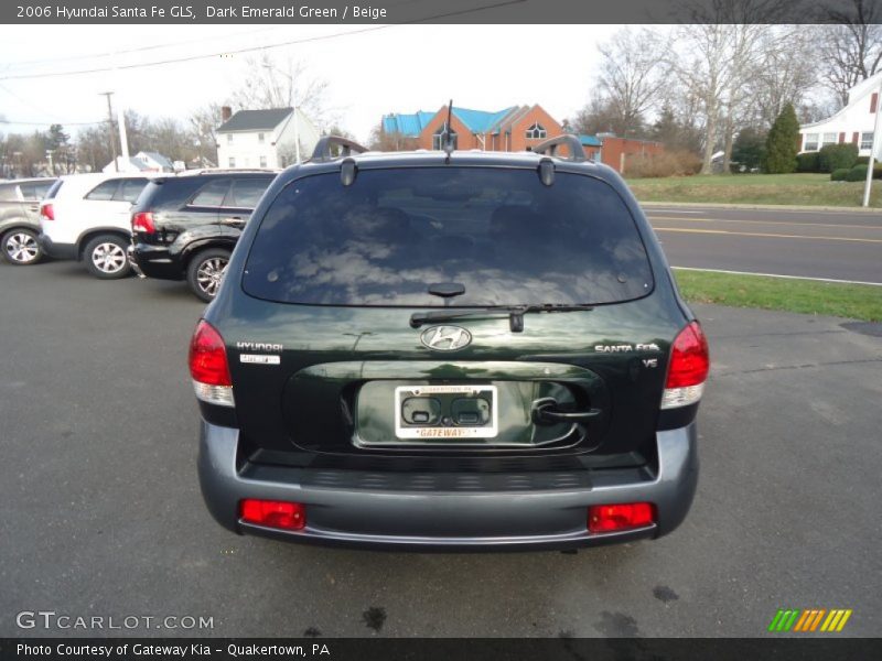 Dark Emerald Green / Beige 2006 Hyundai Santa Fe GLS