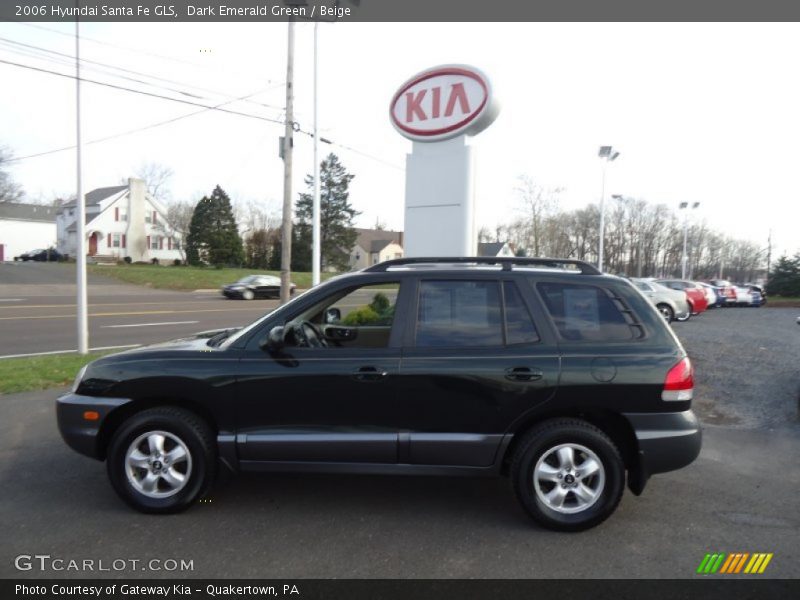 Dark Emerald Green / Beige 2006 Hyundai Santa Fe GLS