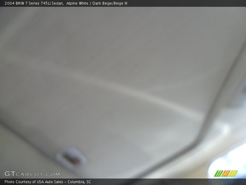 Alpine White / Dark Beige/Beige III 2004 BMW 7 Series 745Li Sedan