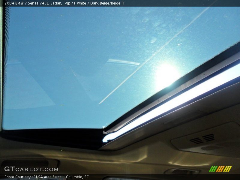 Alpine White / Dark Beige/Beige III 2004 BMW 7 Series 745Li Sedan