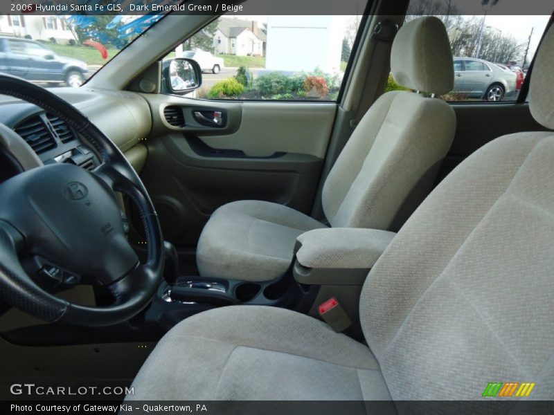 Dark Emerald Green / Beige 2006 Hyundai Santa Fe GLS