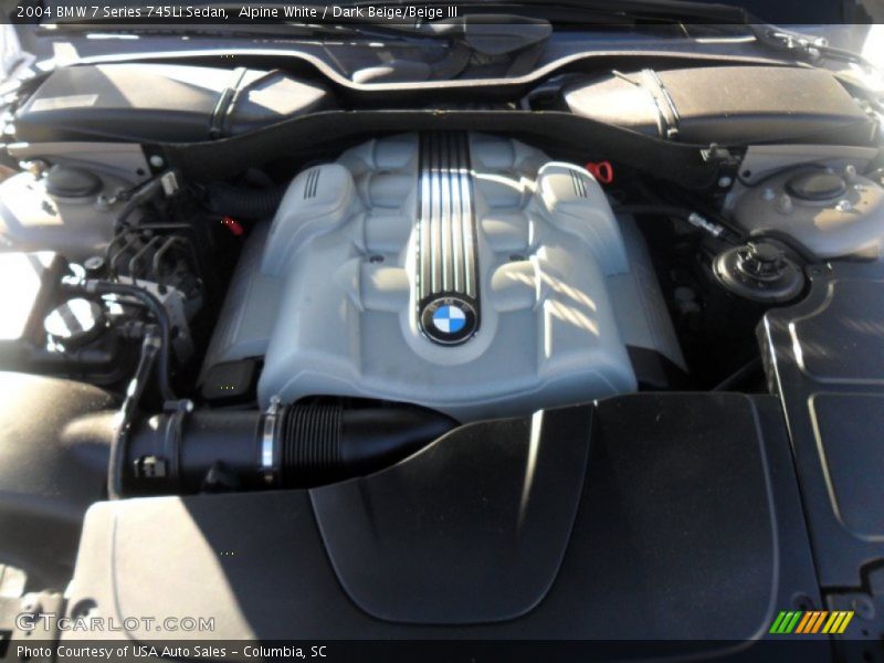 Alpine White / Dark Beige/Beige III 2004 BMW 7 Series 745Li Sedan