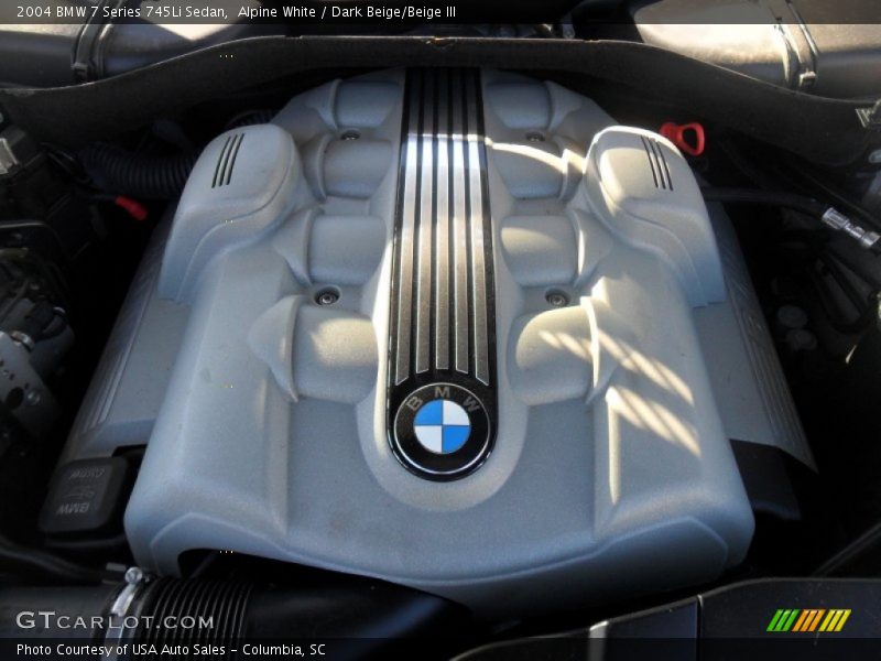 Alpine White / Dark Beige/Beige III 2004 BMW 7 Series 745Li Sedan