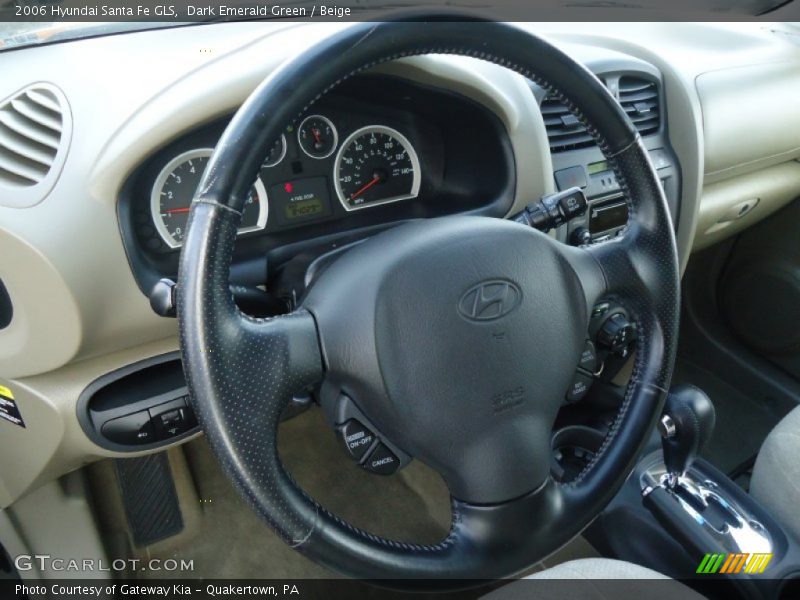 Dark Emerald Green / Beige 2006 Hyundai Santa Fe GLS