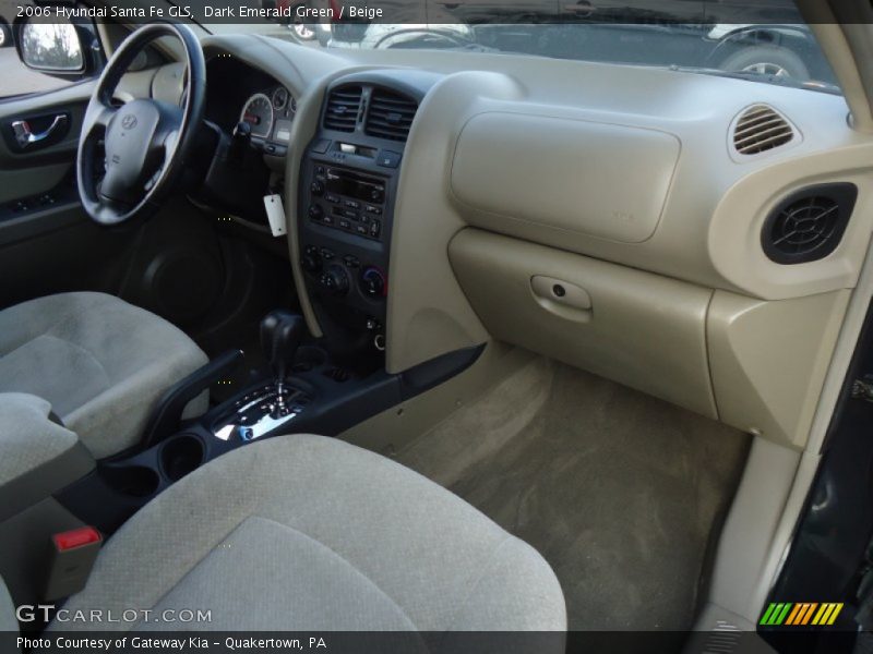 Dark Emerald Green / Beige 2006 Hyundai Santa Fe GLS