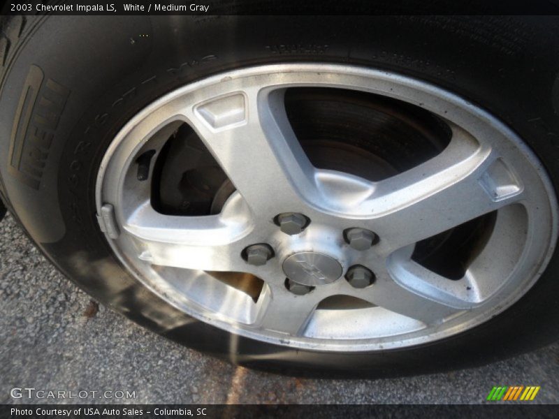 White / Medium Gray 2003 Chevrolet Impala LS