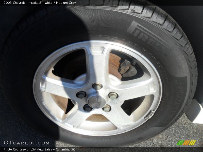 White / Medium Gray 2003 Chevrolet Impala LS