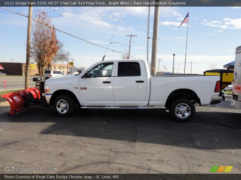 Bright White / Dark Slate/Medium Graystone 2012 Dodge Ram 2500 HD ST Crew Cab 4x4 Plow Truck