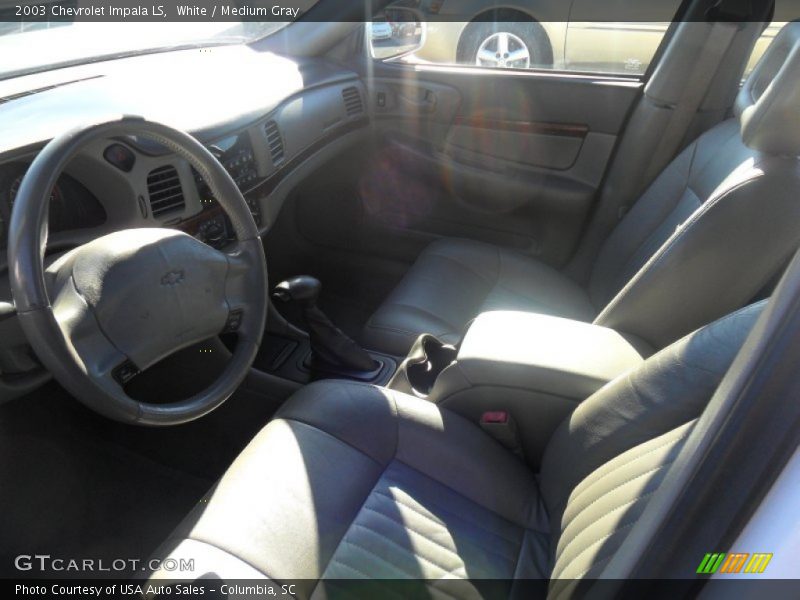 White / Medium Gray 2003 Chevrolet Impala LS
