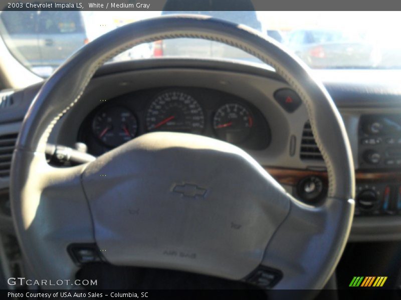 White / Medium Gray 2003 Chevrolet Impala LS