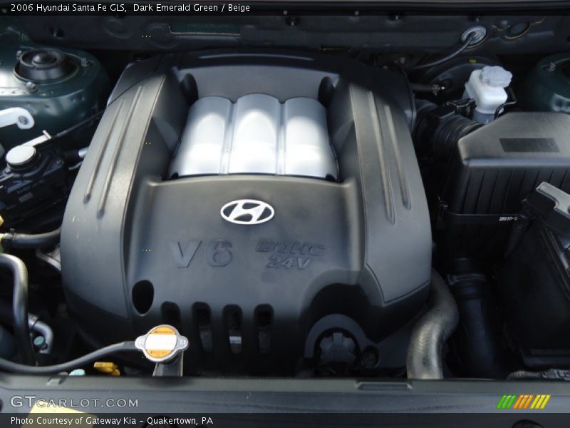 Dark Emerald Green / Beige 2006 Hyundai Santa Fe GLS