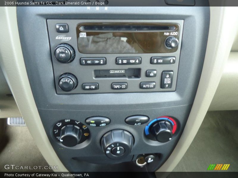 Dark Emerald Green / Beige 2006 Hyundai Santa Fe GLS
