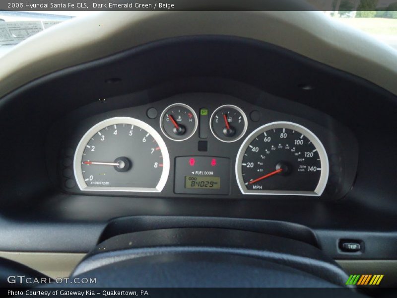 Dark Emerald Green / Beige 2006 Hyundai Santa Fe GLS