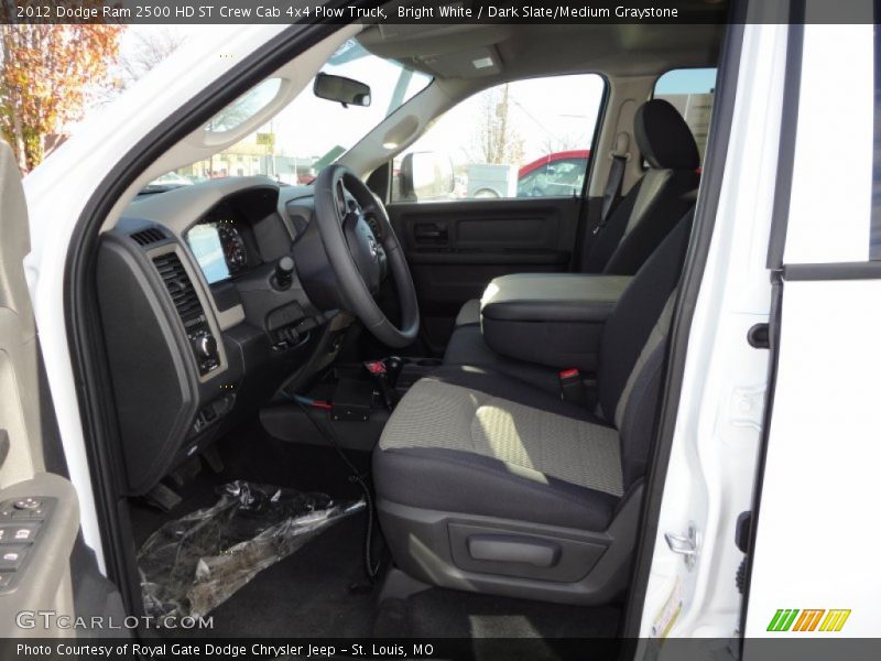 Bright White / Dark Slate/Medium Graystone 2012 Dodge Ram 2500 HD ST Crew Cab 4x4 Plow Truck