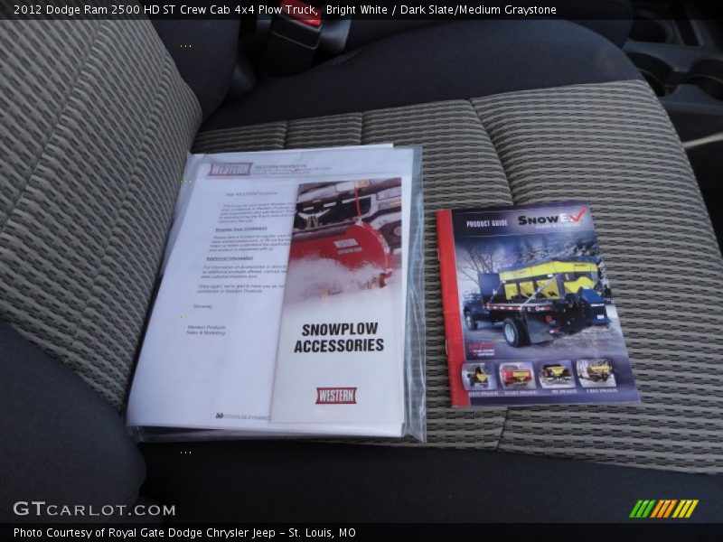 Bright White / Dark Slate/Medium Graystone 2012 Dodge Ram 2500 HD ST Crew Cab 4x4 Plow Truck