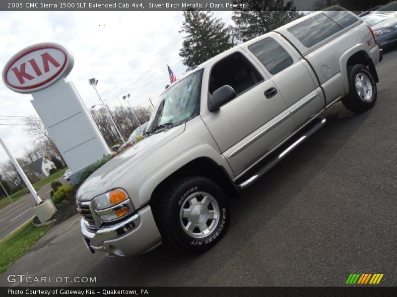 Silver Birch Metallic / Dark Pewter 2005 GMC Sierra 1500 SLT Extended Cab 4x4