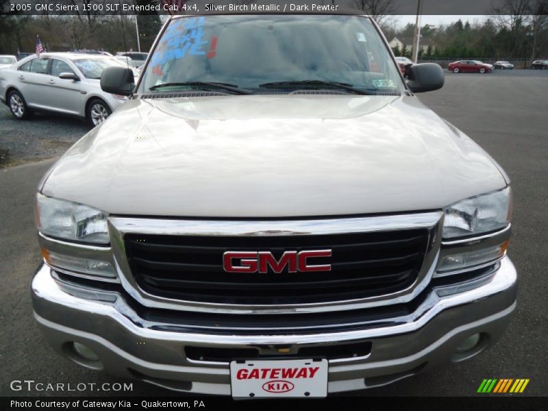 Silver Birch Metallic / Dark Pewter 2005 GMC Sierra 1500 SLT Extended Cab 4x4