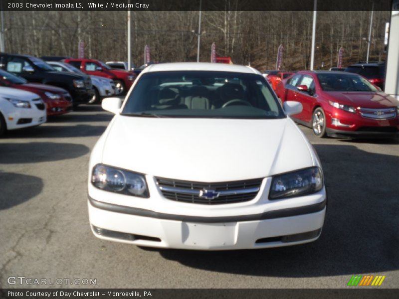 White / Medium Gray 2003 Chevrolet Impala LS