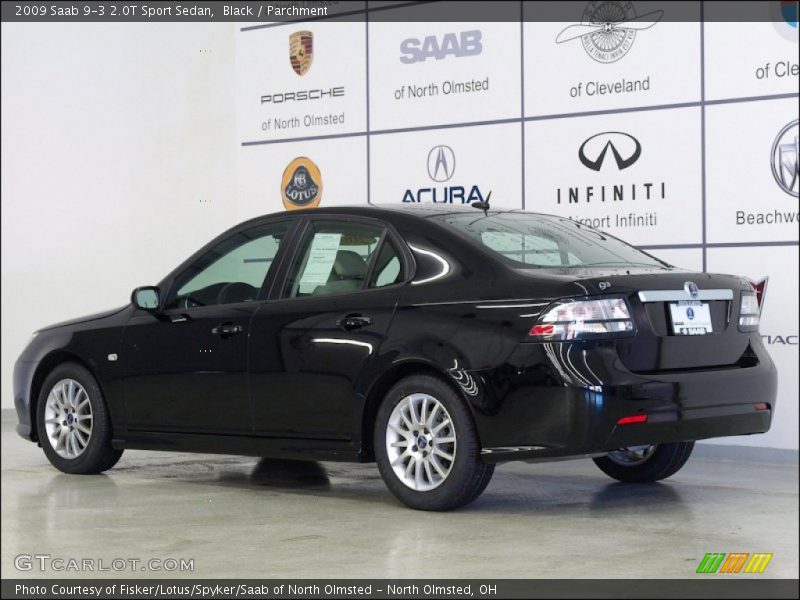 Black / Parchment 2009 Saab 9-3 2.0T Sport Sedan