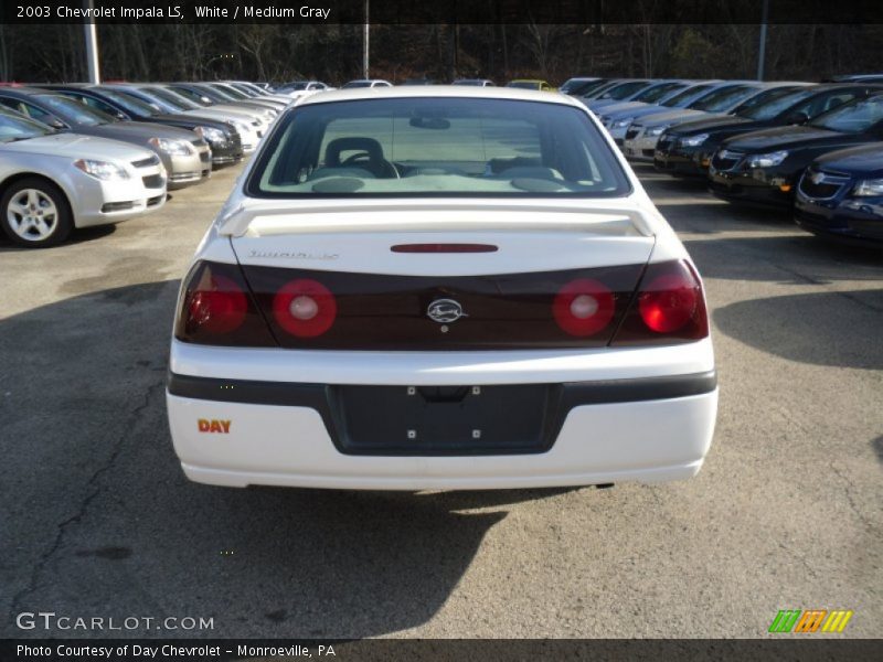 White / Medium Gray 2003 Chevrolet Impala LS