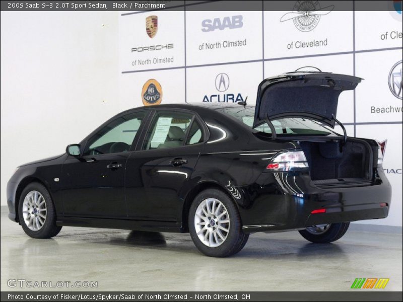 Black / Parchment 2009 Saab 9-3 2.0T Sport Sedan