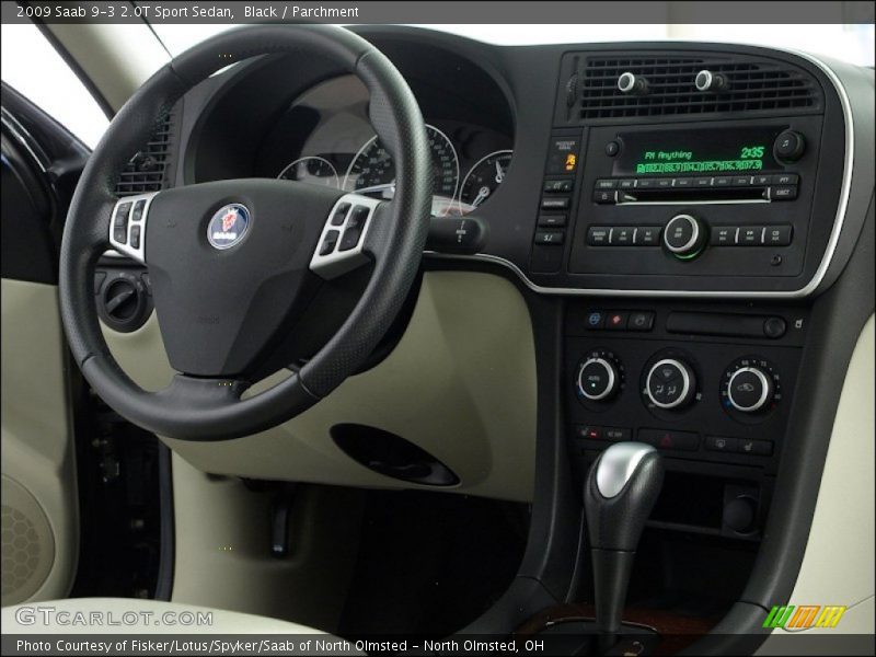 Black / Parchment 2009 Saab 9-3 2.0T Sport Sedan
