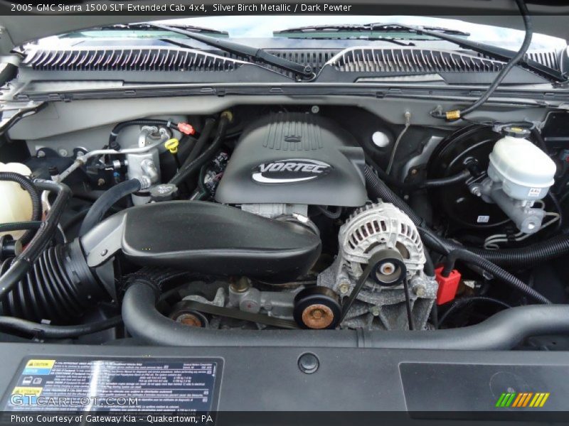 Silver Birch Metallic / Dark Pewter 2005 GMC Sierra 1500 SLT Extended Cab 4x4