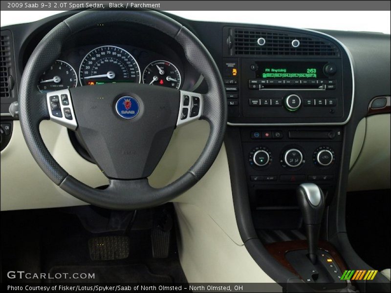 Black / Parchment 2009 Saab 9-3 2.0T Sport Sedan