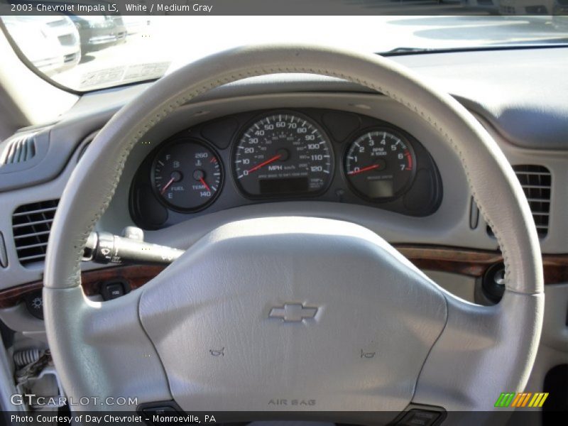 White / Medium Gray 2003 Chevrolet Impala LS