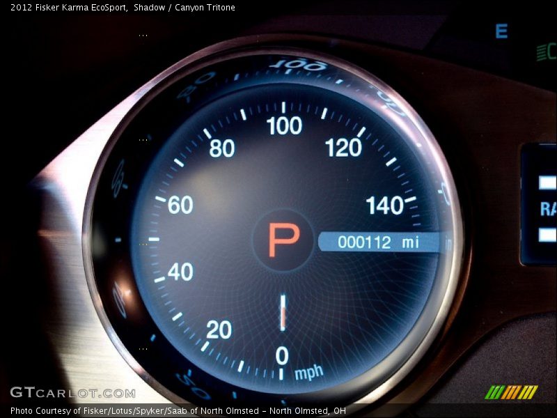 Speedometer - 2012 Fisker Karma EcoSport