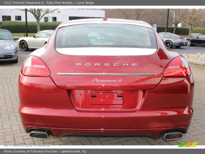 Ruby Red Metallic / Luxor Beige 2012 Porsche Panamera 4