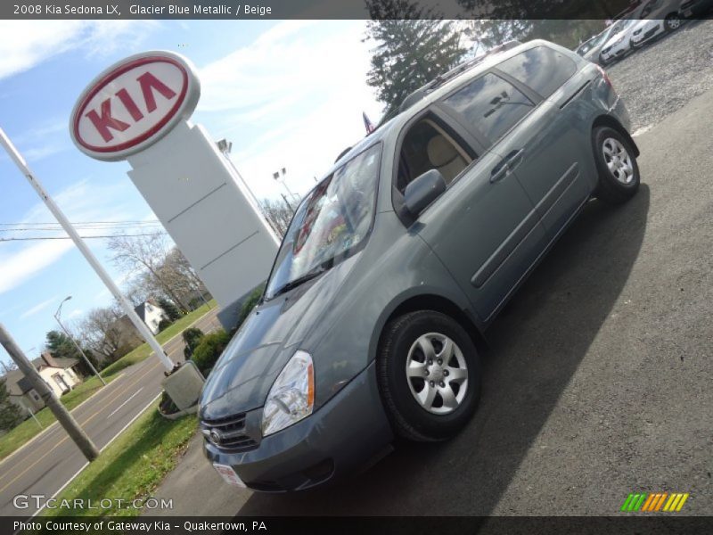 Glacier Blue Metallic / Beige 2008 Kia Sedona LX