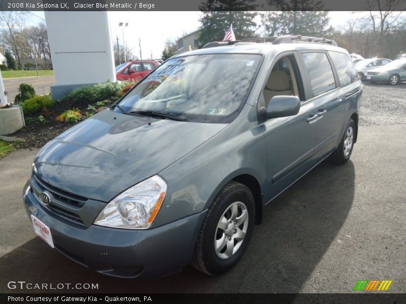 Glacier Blue Metallic / Beige 2008 Kia Sedona LX