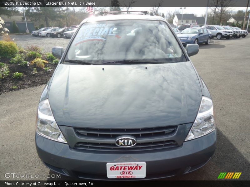 Glacier Blue Metallic / Beige 2008 Kia Sedona LX