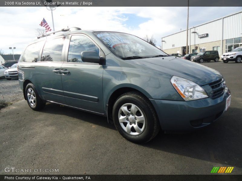 Glacier Blue Metallic / Beige 2008 Kia Sedona LX